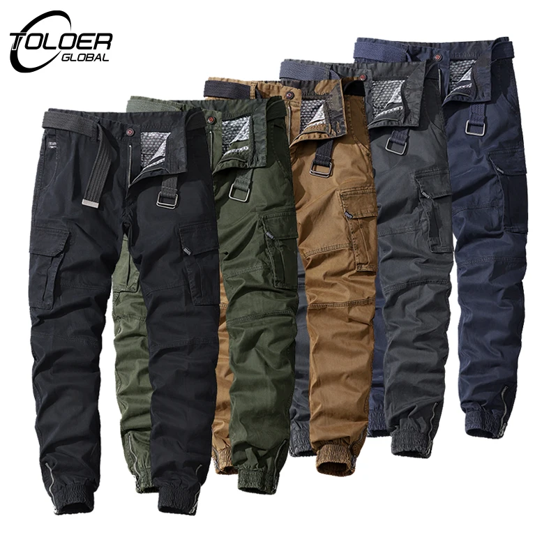 Men's New Cargo Pants Casual Multi-pocket Military Tactical Pant Cotton Running Long Trousers Male Spring Autumn Outdoor Trouser
