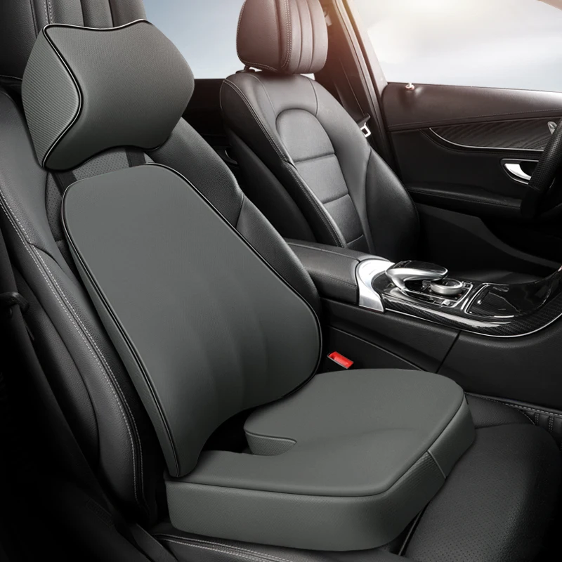 Подушка для автомобильного подголовника из пены с эффектом памяти кожаный набор