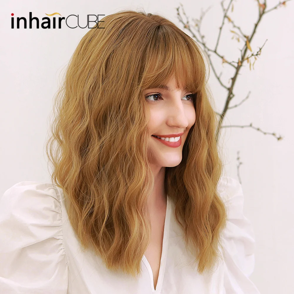 Женские синтетические парики INHAIR CUBE термостойкие длинные вьющиеся