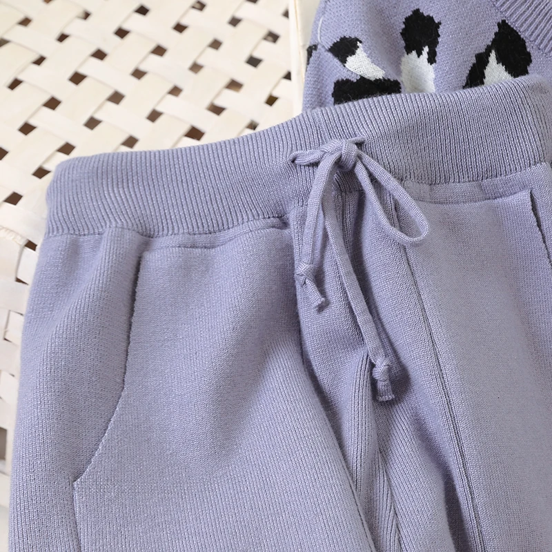 LANMREM 2019 свободный свитер с круглым вырезом Леопардовый пуловер + повседневные