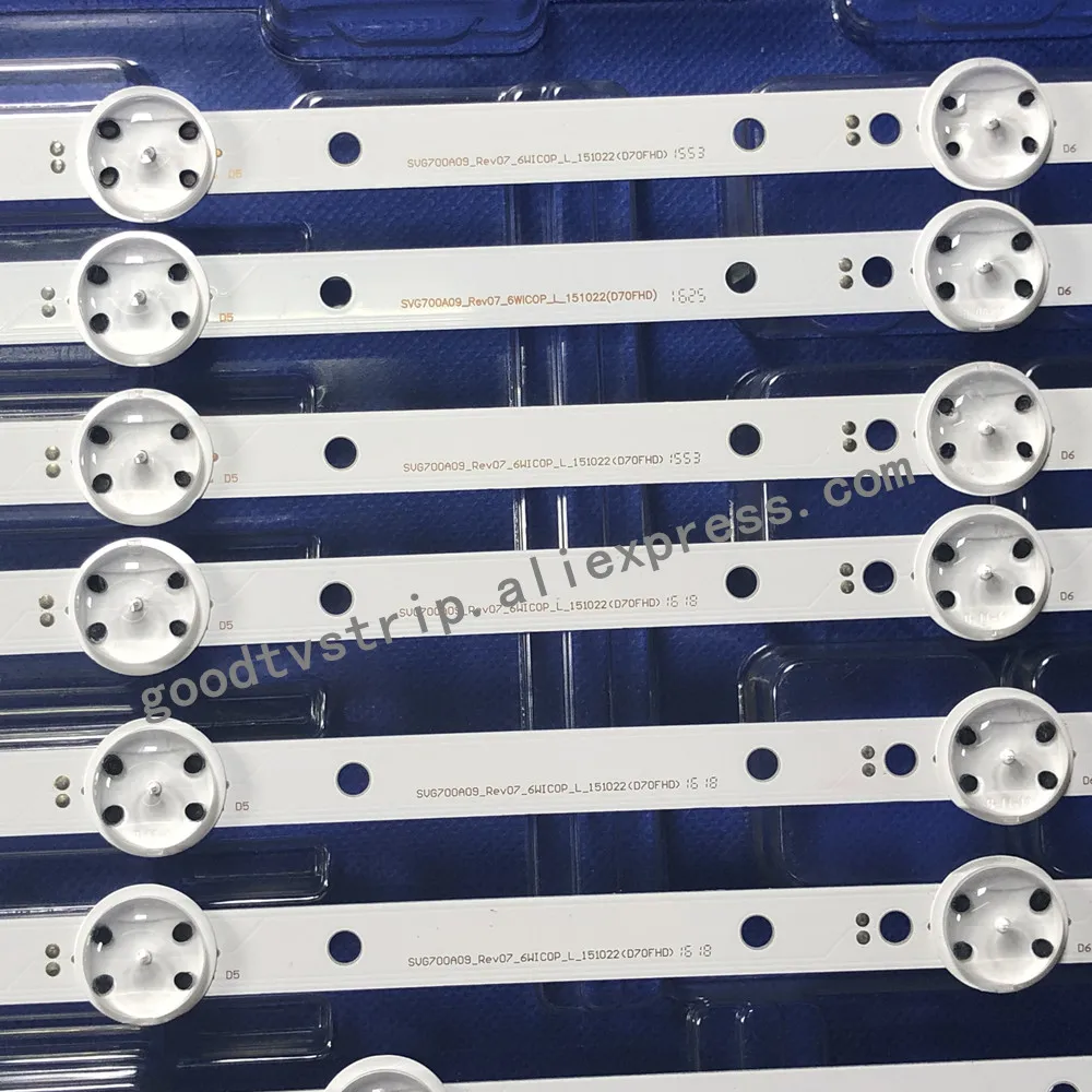 New 12 PCS/set LED backlight strip for D70-D3 SVG700A09_REV07_6WICOP_L_151022(D70FHD) SVG700A09_REV07_6WICOP_R | Лампы и освещение