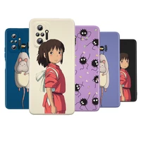 spirited away girl liquid silicone soft cover for xiaomi redmi note 10 10t 9 9t 8t 9s 8 7 pro max phone case