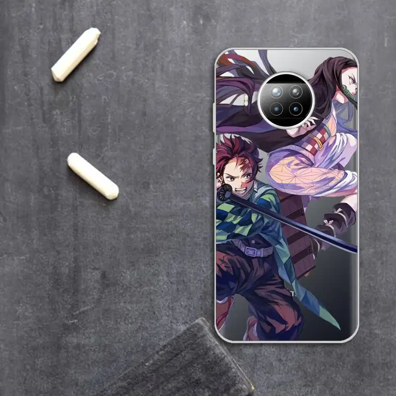 

Demon Slayer anime Phone Case Transparent for Xiaomi Redmi note 10 t 8 9 pro lite 11 high quality Anti-fall capa