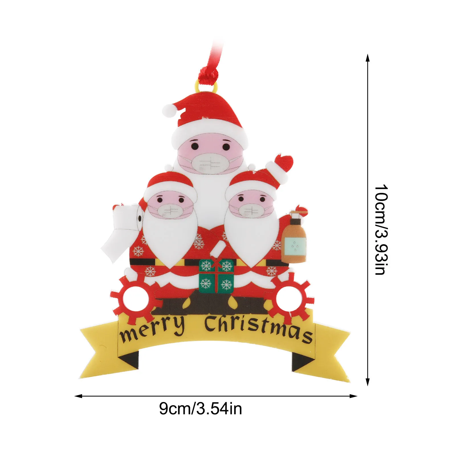 

2020 Latest Xmas Tree Pendant Mask Man Ornaments Survived Family Christmas Decorations for Home 2021 New Year Gift Navidad Decor