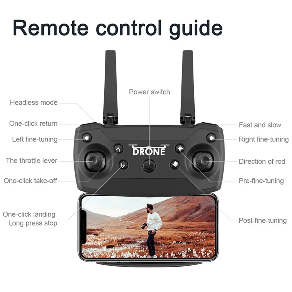 F62 2 4G wifi 0.3MP/4K 16MP HD широкоугольная камера Радиоуправляемый Дрон оптический Смарт