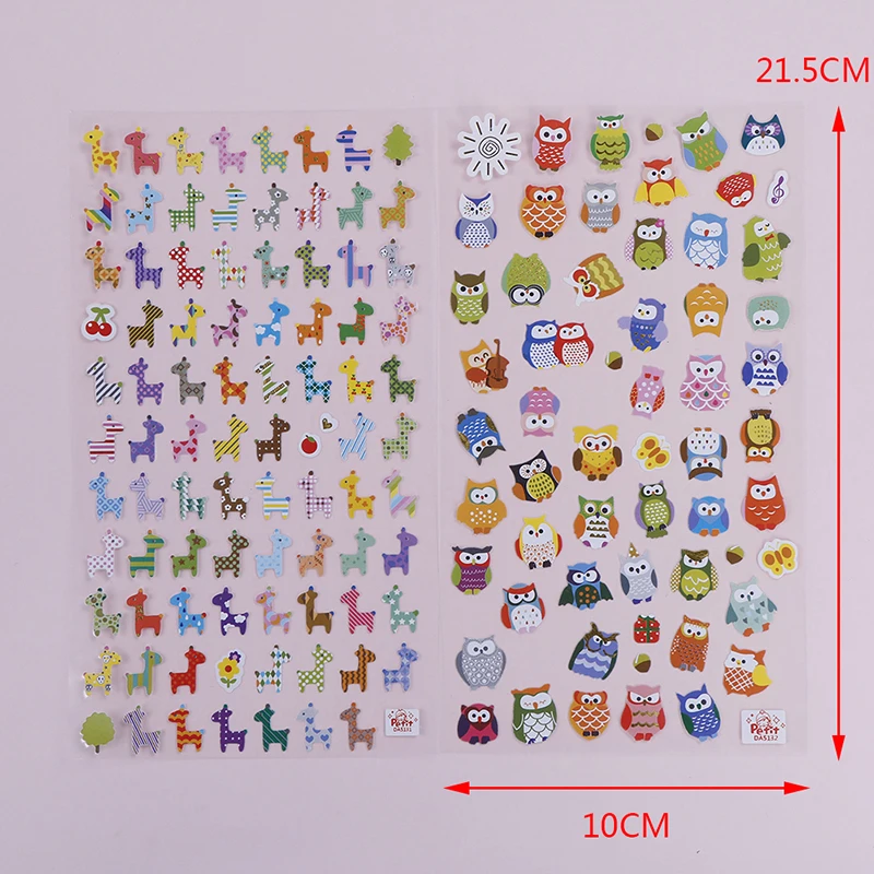 Наклейка для заметок с рисунком совы жирафа милая наклейка рисования дневника