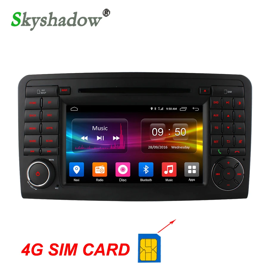 Ownice c500 Octa Ядро 32 Г ROM 4 LTE Android 6.0 Dvd-плеер Автомобиля GPS блютуз RDS Радио Для Benz W164 ML300