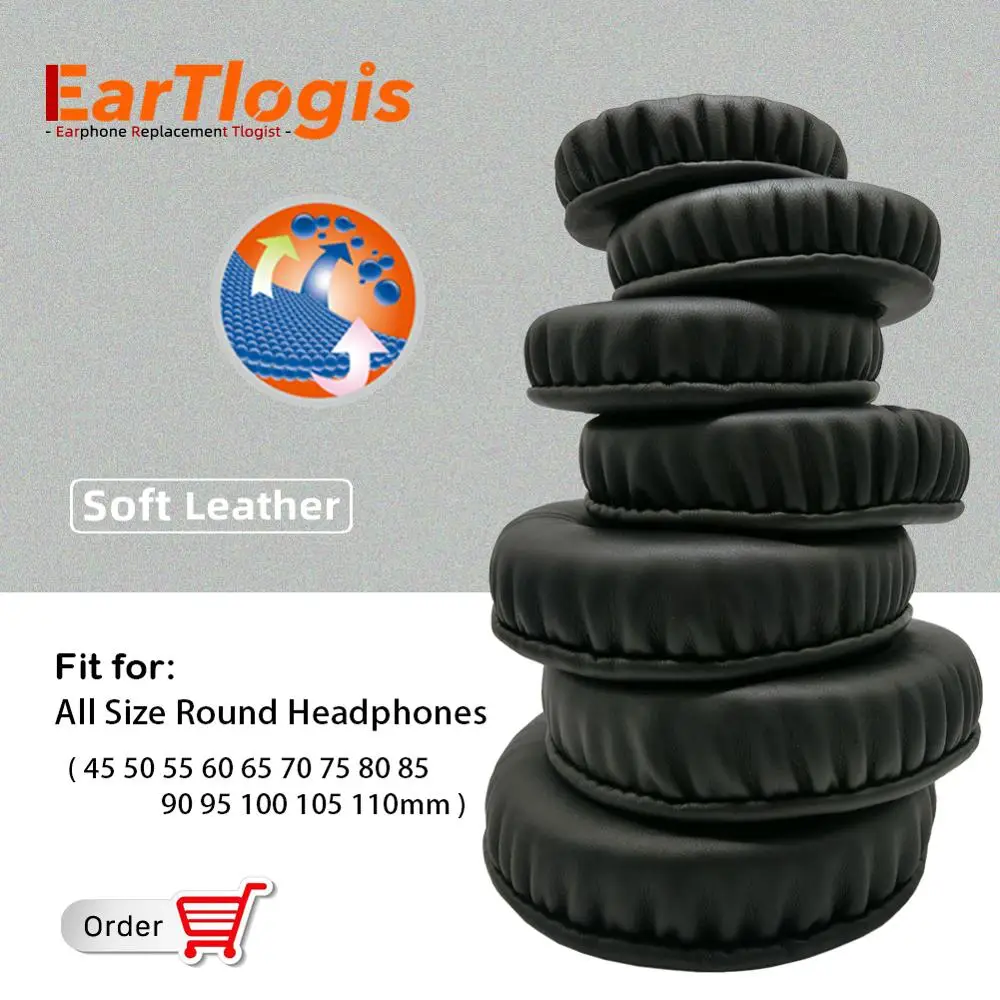 Круглые черные универсальные Сменные амбушюры для наушников всех размеров Sennheiser