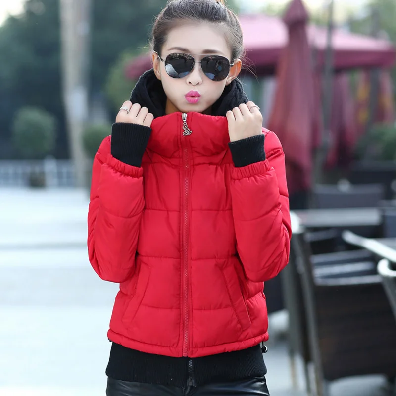 Стеганая куртка зимние парки для женщин Теплая стеганая женские хлопковые