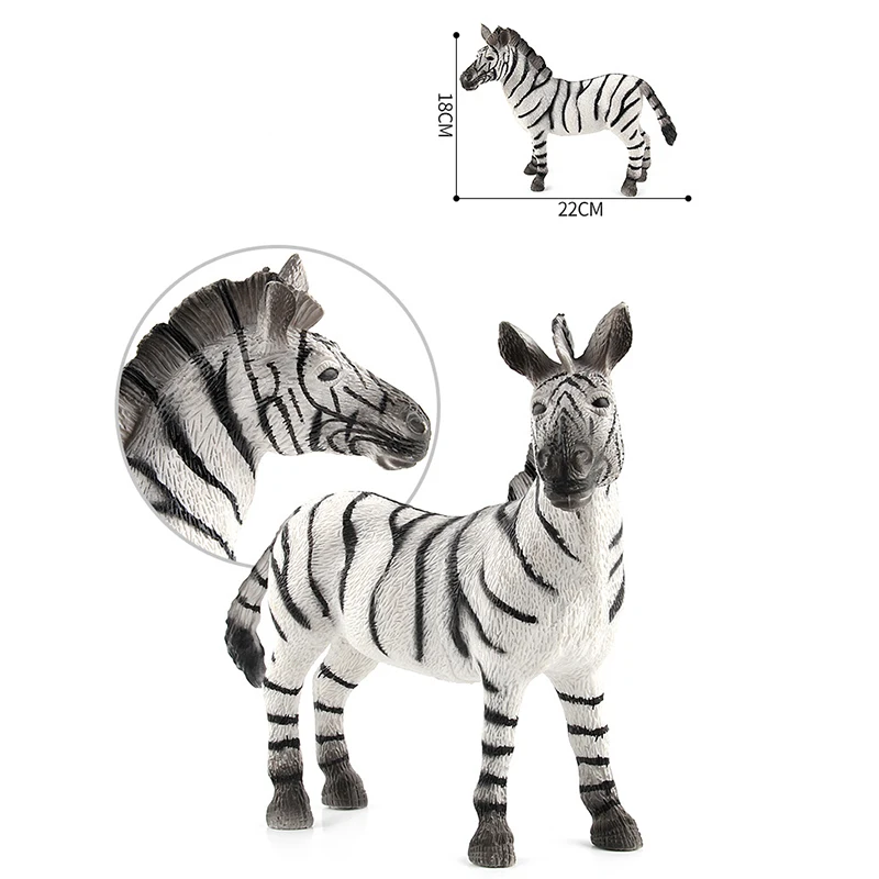 

Educational Simulation Zebra Model Toys PVC Simulated Wild Animals Action Figures Decor Collection Gifts For Children