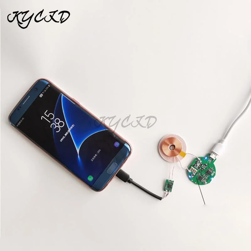 mini wireless charger module receiver pcba circuit coil board 3w qi standard power bank charging for iphone xiaomi huawei free global shipping