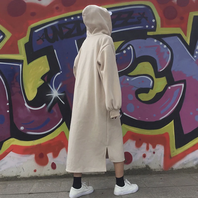 

Women Hoodies Dress Pullover Long Sweatshirts Harajuku Plus Size Long Sleeve Hoody Female Autumn Chic Oversized Hoodie