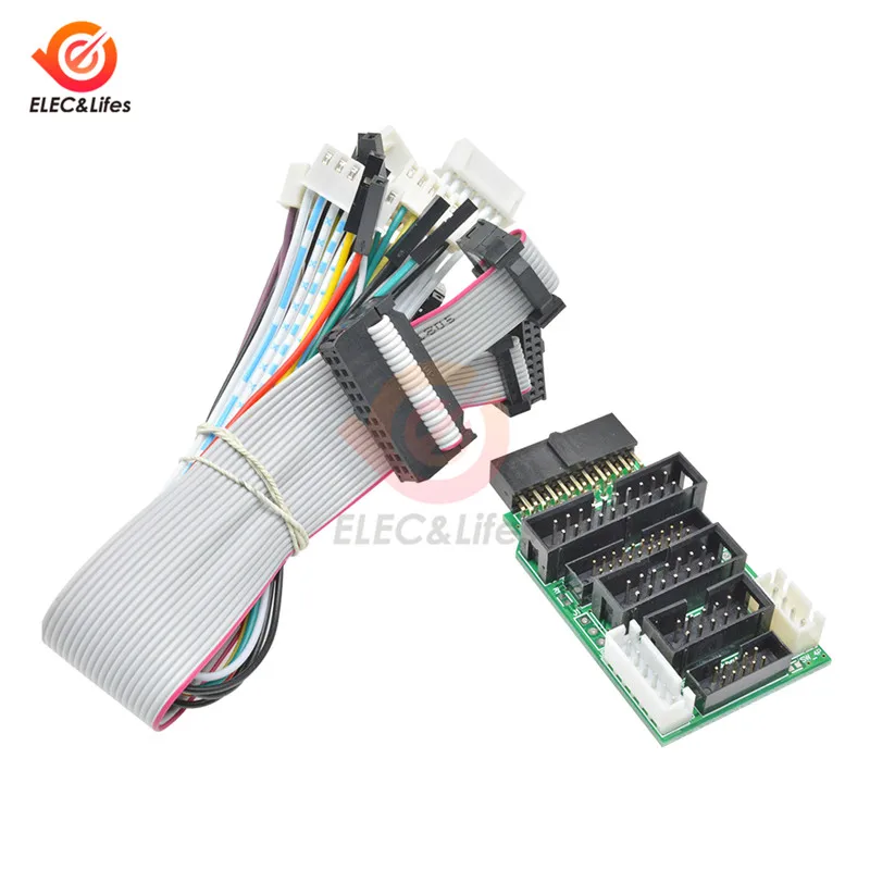 Эмулятор V8 JTAG адаптер преобразователь для J Link с 8 шт. серых плоских ленточных