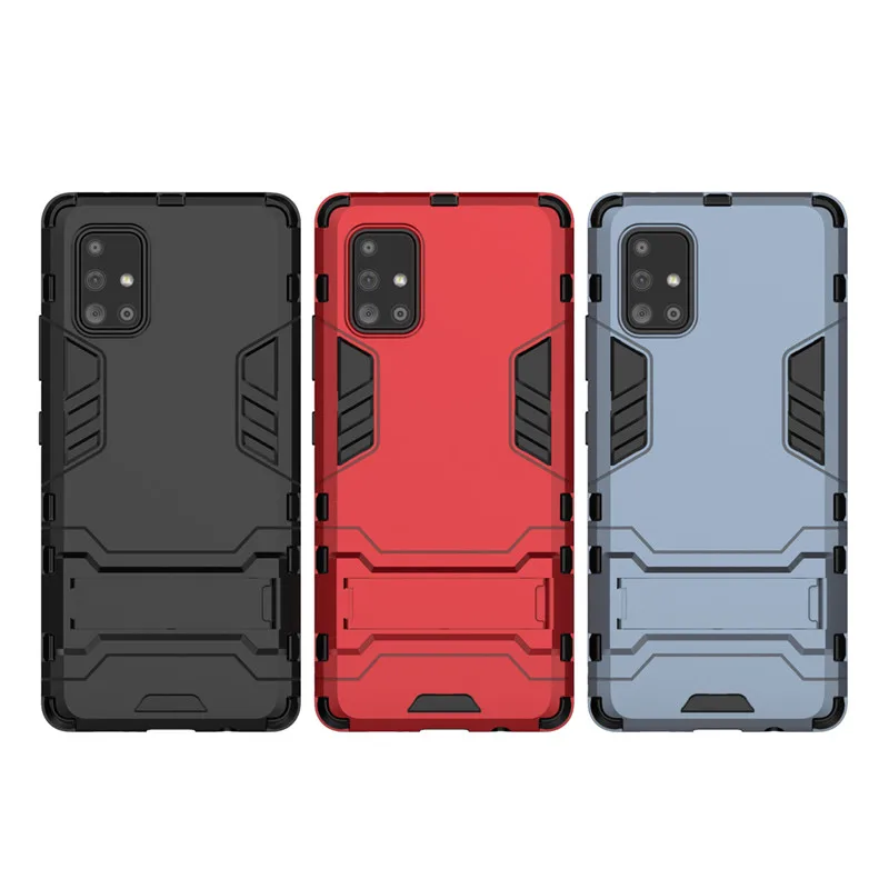Phone Bumper For Samsung Galaxy A71 5G Case TPU Pc Holder Housings Protective Case For Samsung Galaxy A71 Back Cover Funda 6.7''