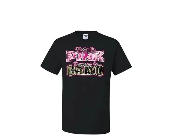 

Pretty In Pink Dangerous In Camo T-Shirt Best seller Colors