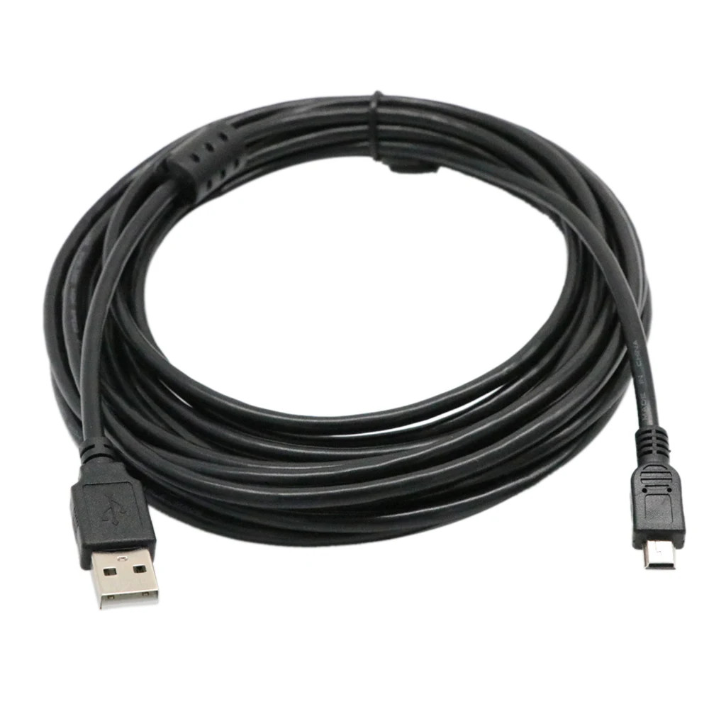 

5m/16FT 2.0 USB Cable Type A to Mini B Male to Male 5 PIN Black