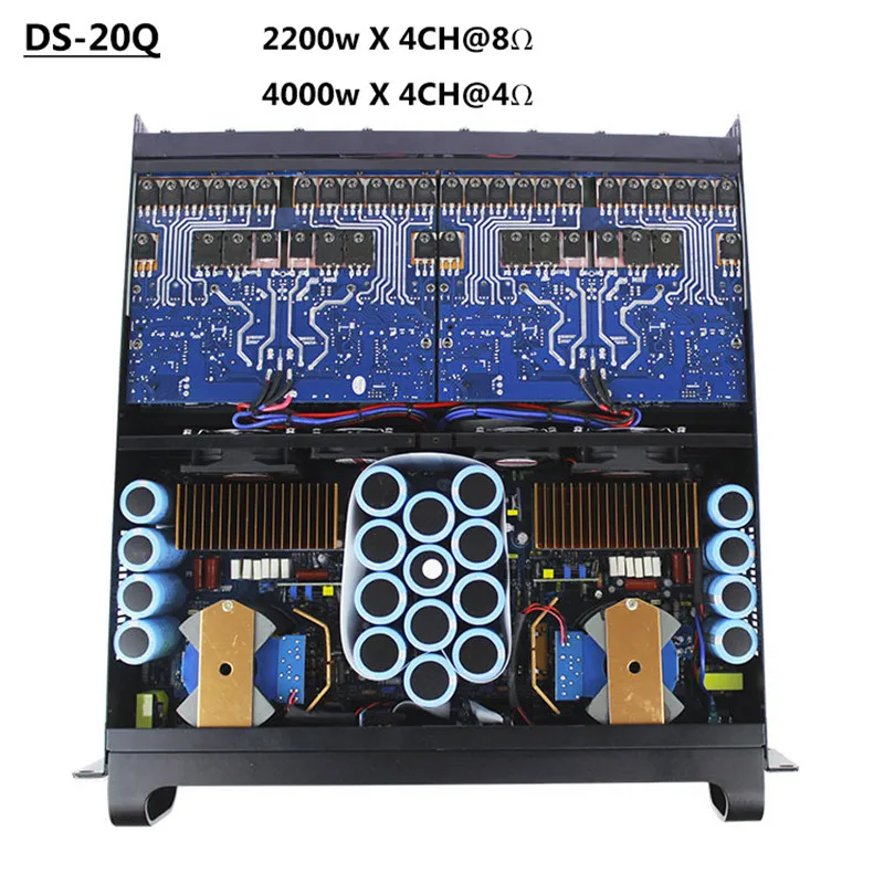 Профессиональный усилитель мощности 4x2200watts высококачественный переключатель