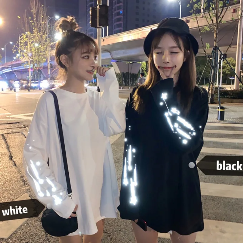 Женская футболка с круглым вырезом осенняя Повседневная оверсайз принтом и