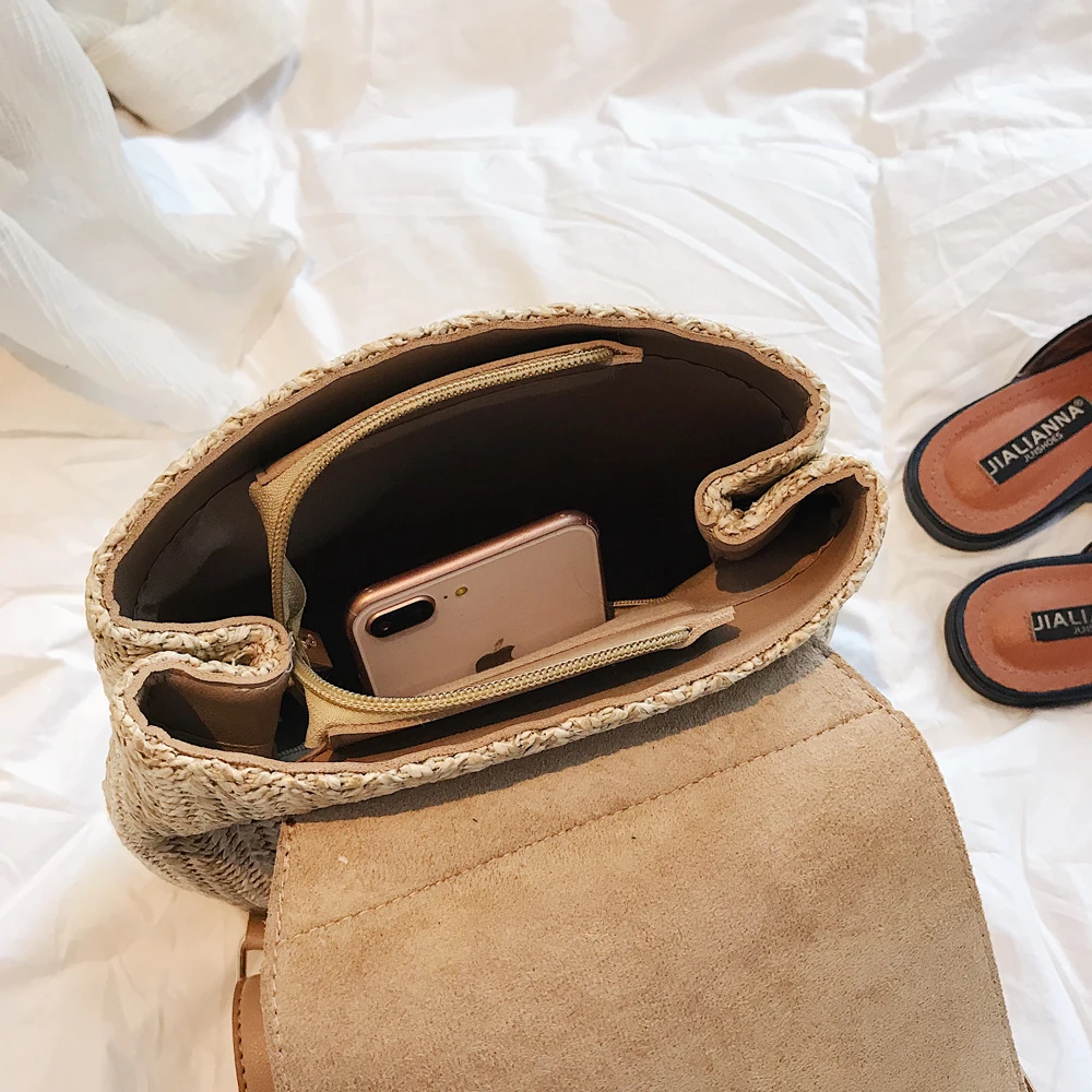 Herald Fashion соломенный тканый рюкзак для женщин Осенние Качественные рюкзаки