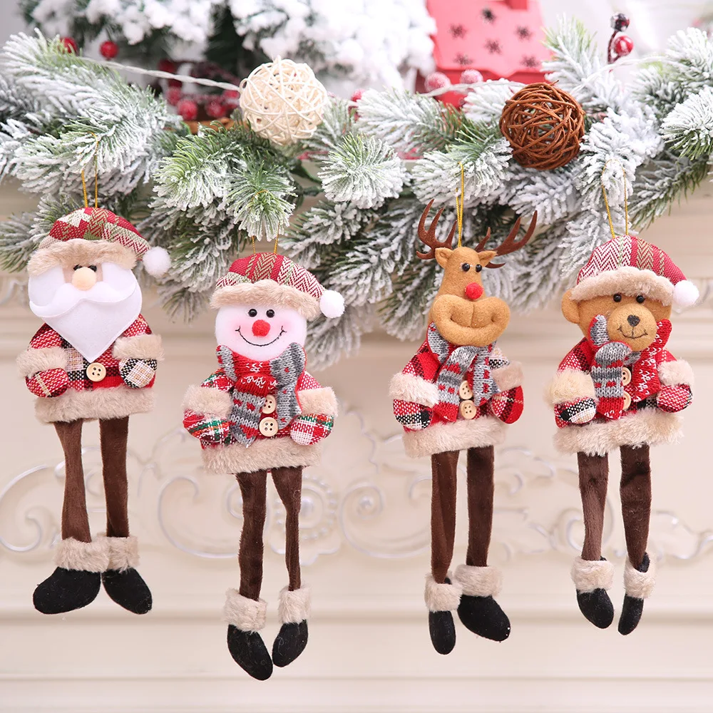 

Санта-Клаус, Рождественская кукла, искусственное украшение для дома, лось, Рождество