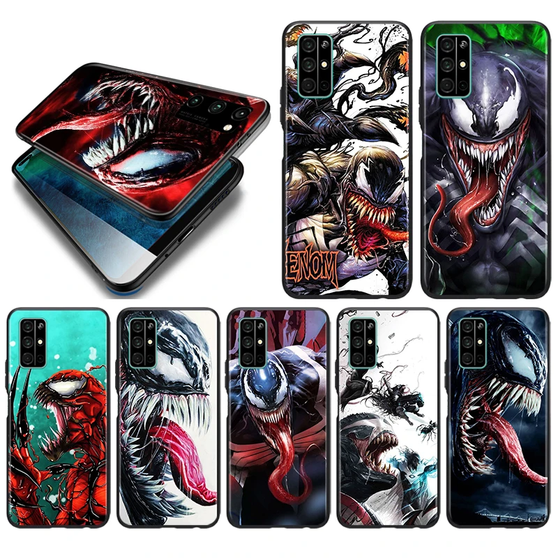 

Soft Silicone Cover Venom Marvel cool For Honor Magic 3 Play 5 5T 50 X20 SE V30 30 30S Pro Plus 5G Black Phone Case