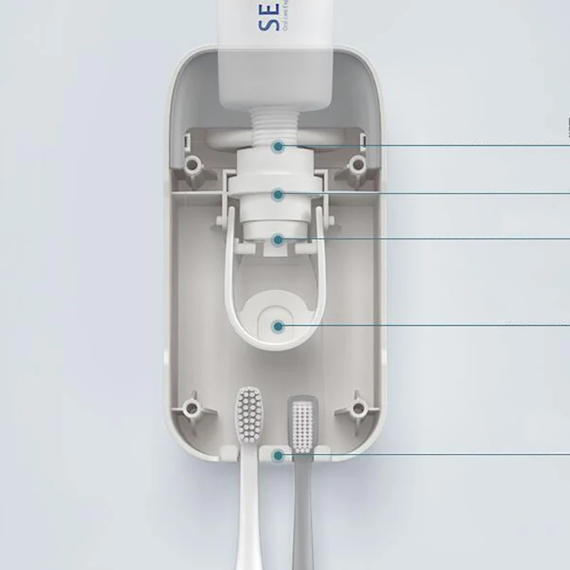 

1Pc Automatic Toothpaste Dispenser Household Toothbrush Holder Toothpaste Squeezer Wall Mount Stand Rack Bathroom Accessories