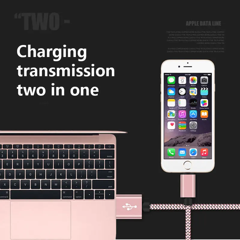USB кабель 2A быстрое зарядное устройство Плетеный 3M usb-кабели данных для IPhone6s 7 8 Plus iPhone Xs Max Ipad Mini 1 2 3 4 зарядное устройство