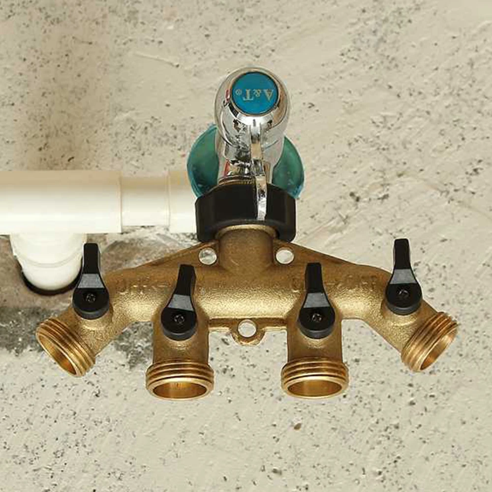 

Garden Hose Splitter 4 Way Tap Hose Connectors Water Distributor Switch Valve Garden Water Connectors Watering Irrigation