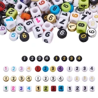 opaque acrylic number letter az beads flat round cube beads for diy jewelry necklaces bracelets charms making accessories
