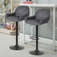 2pcs stylish bar chair modern european americal bar stool lifting rotating high pedal dining chair leisure coffee chairs hwc