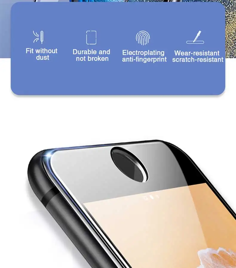 15D полное защитное стекло с закругленными краями для iPhone 6S 6 7 8 Plus X Защитное стекло для экрана на iPhone XS Max XR 5 5S SE 8 пленка