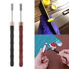 1 шт. двойная головка латунная кожаная кромка двойная масляная склеивающая краска ручка головка края масляная краска ручка-аппликатор скоростной ролик для краски инструмент для рукоделия