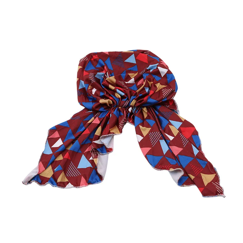 Модный женский головной платок с оборками раньше тюрбан головные шарфы