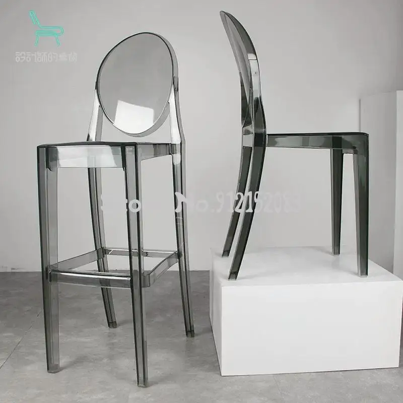 Креативный дизайнерский стул со спинкой из хрустального поликарбоната кресло с