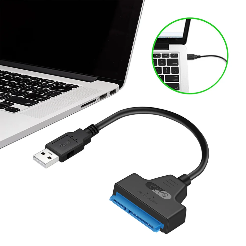 

ATA 3 Cable Sata to USB Adapter 6Gbps for 2.5 Inches External SSD HDD Hard Drive 22 Pin Sata III Cable USB 3.0 Port connection