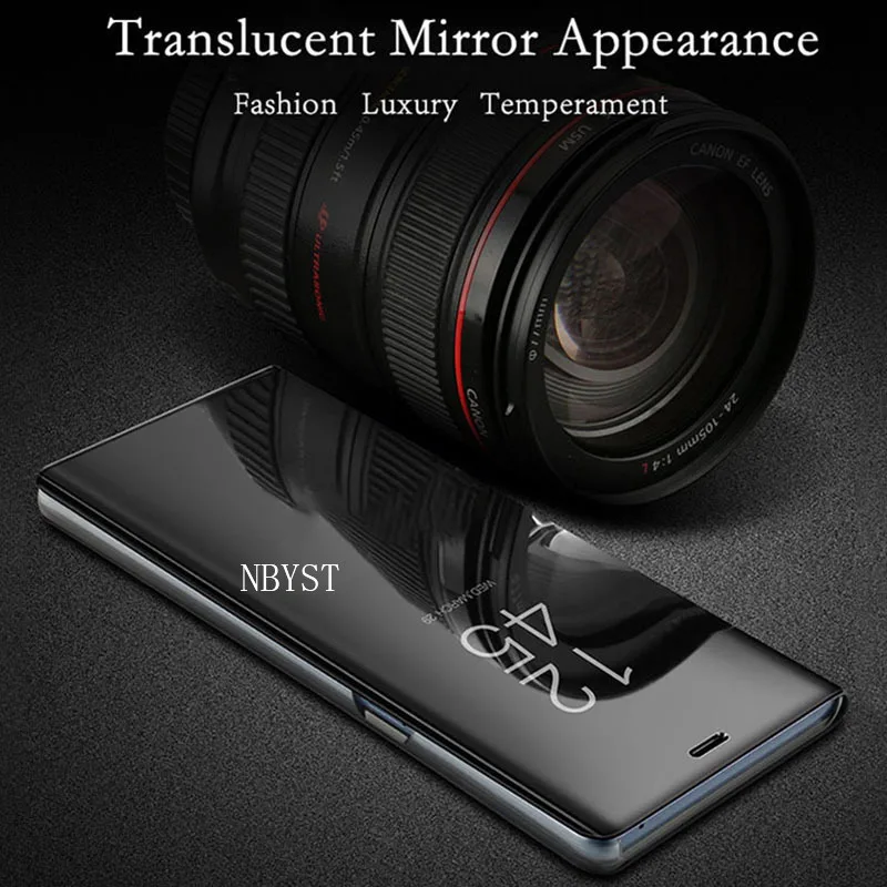 Nbyst зеркальный флип-чехол для huawei honor 7C 8X P10 20 30 pro LITE mate 10 20 lite рro P8 P9 Lite P Smart Y7