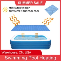 high quality rectangular pool cover retaining solar swimming pool insulation film black solar foil pool heating solar tarpaulin