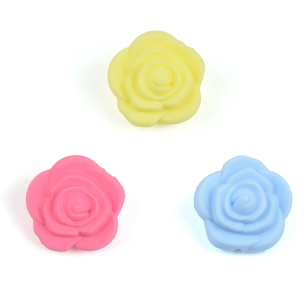 LOFCA 10 шт. силиконовые бусины роза пищевой силиконовый продукт для детей