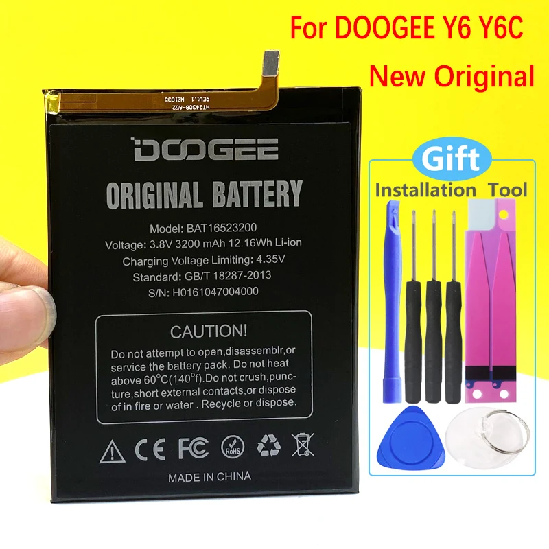 

100% оригинальный новый аккумулятор Для Doogee Y6 Y 6 Y6C MTK6750 BAT16523200 3200 мАч в наличии мобильный телефон высокое качество + номер для отслеживания