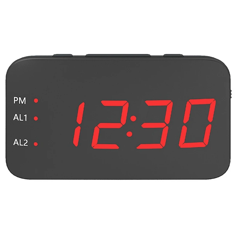 

Светодиодный простой зеркальный цифровой будильник с дисплеем температуры, декор Decktop для дома и офиса