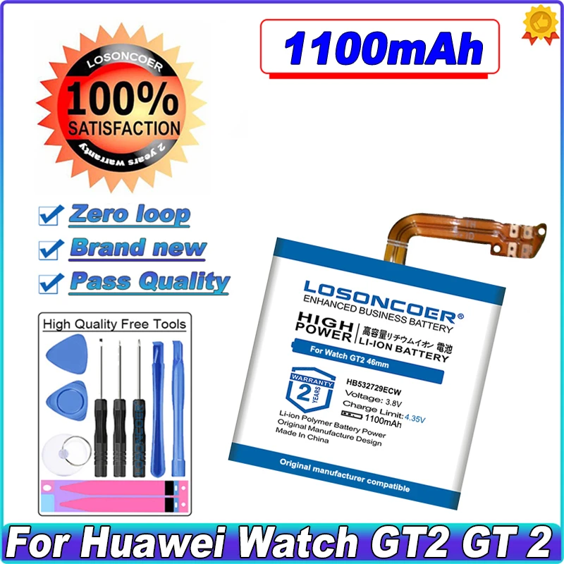 

Аккумулятор LOSONCOER HB472023ECW HB532729ECW для умных часов Huawei Watch GT2 GT 2 46 мм 42 мм
