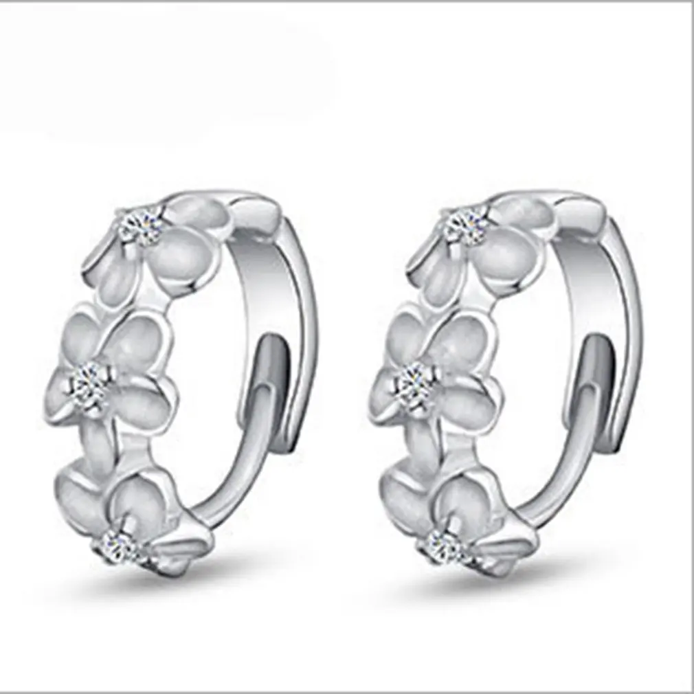 Женские ювелирные изделия серебряные серьги гвоздики большие круглые кольца