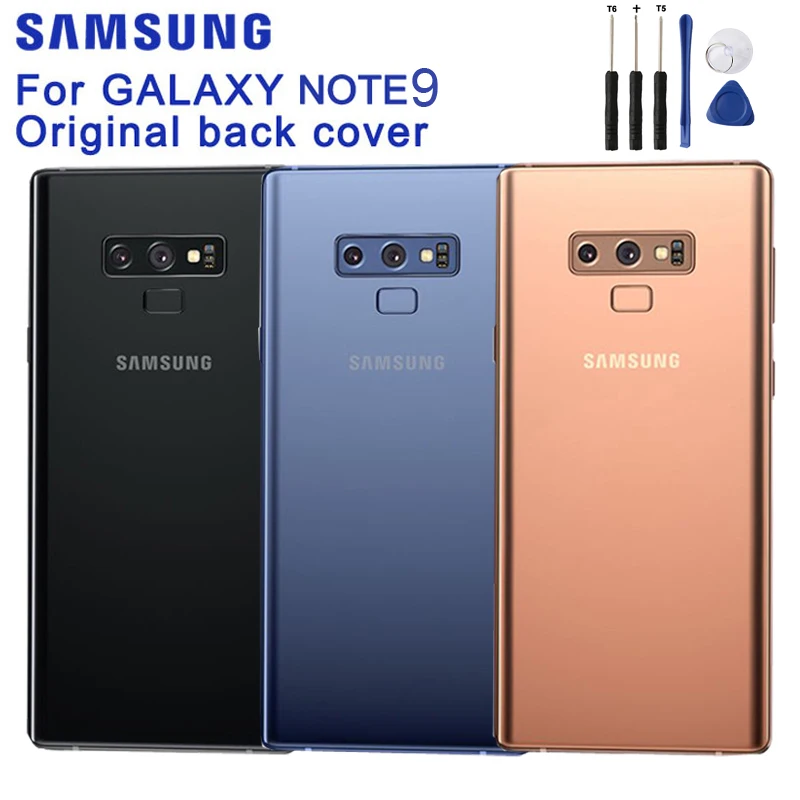 

Samsung Original Battery Glass Back Cover Door For Samsung Galaxy Note9 Note 9 N960F SM-N9600 Door Rear Housing Phone Back Cover