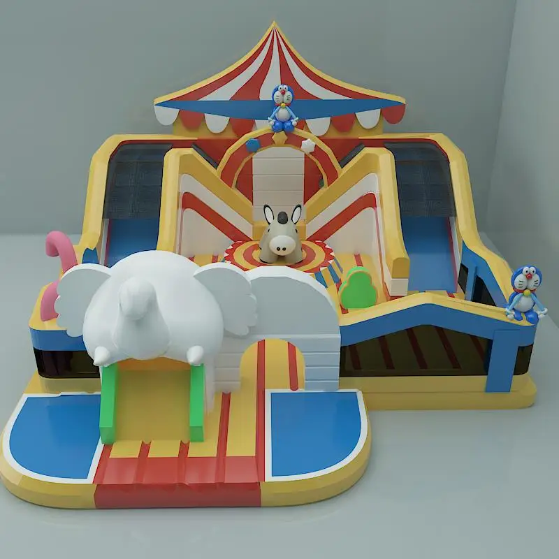 Новый дизайн надувной город Детская Надувная игровая площадка батут распродажа