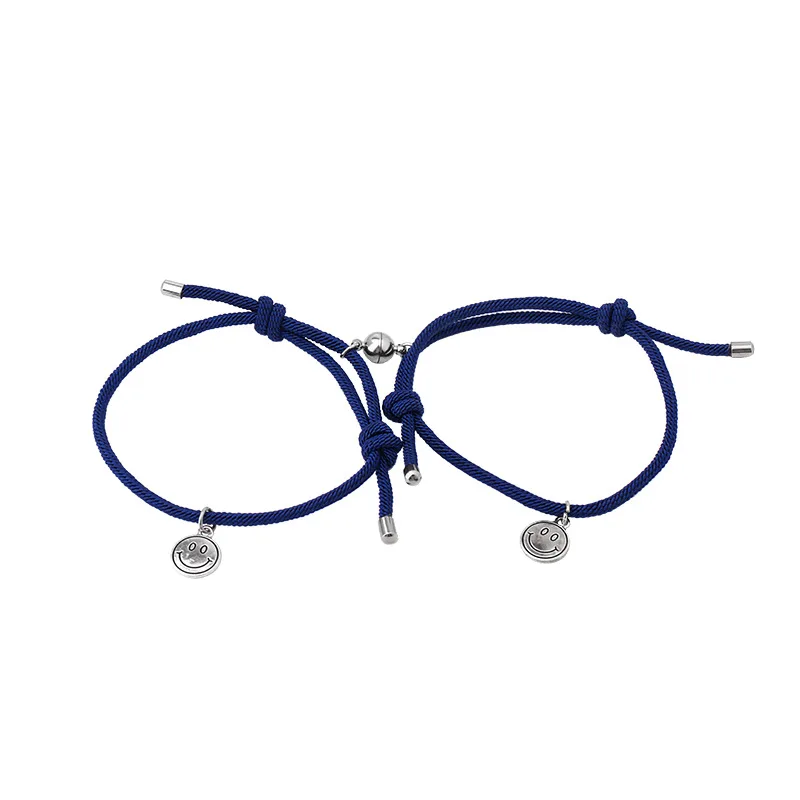 

A pair of smiling couple bracelets can attract friends and couples Valentine's Day gifts for men and women jewelry