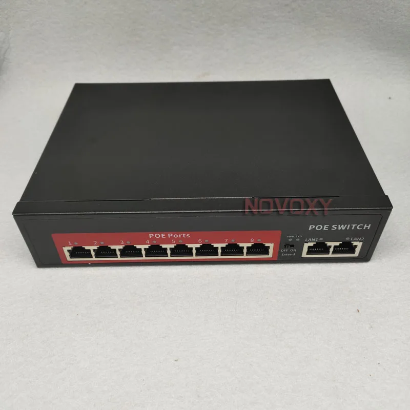 Коммутатор Ethernet NOVOXY 48 В 8 портов 10/100 Мбит/с IEEE 802 3 af для IP-камеры беспроводной точки