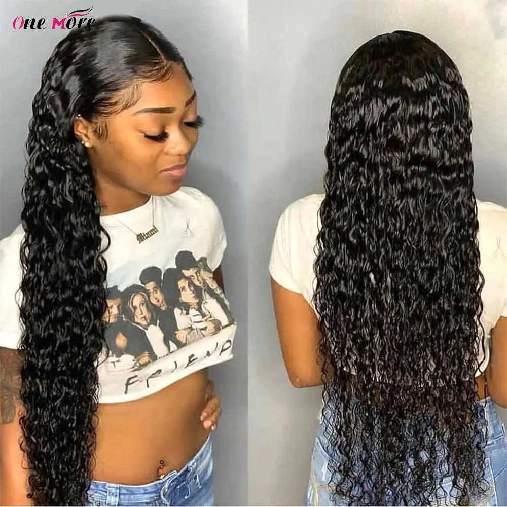 250 Density Water Wave Lace Front Wig 13x4 Pre Plucked Lace Front Human Hair Wigs With Baby Hair Transparent Lace Wigs 8-30 Inch