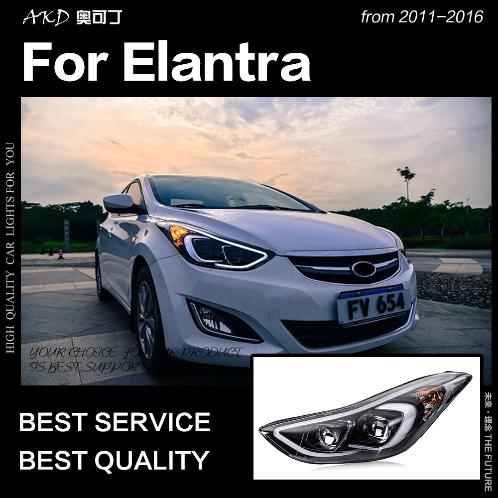 АКД стайлинга автомобилей для фары автомобиля Hyundai Elantra 2011 2016 Элантра МД фар бренд
