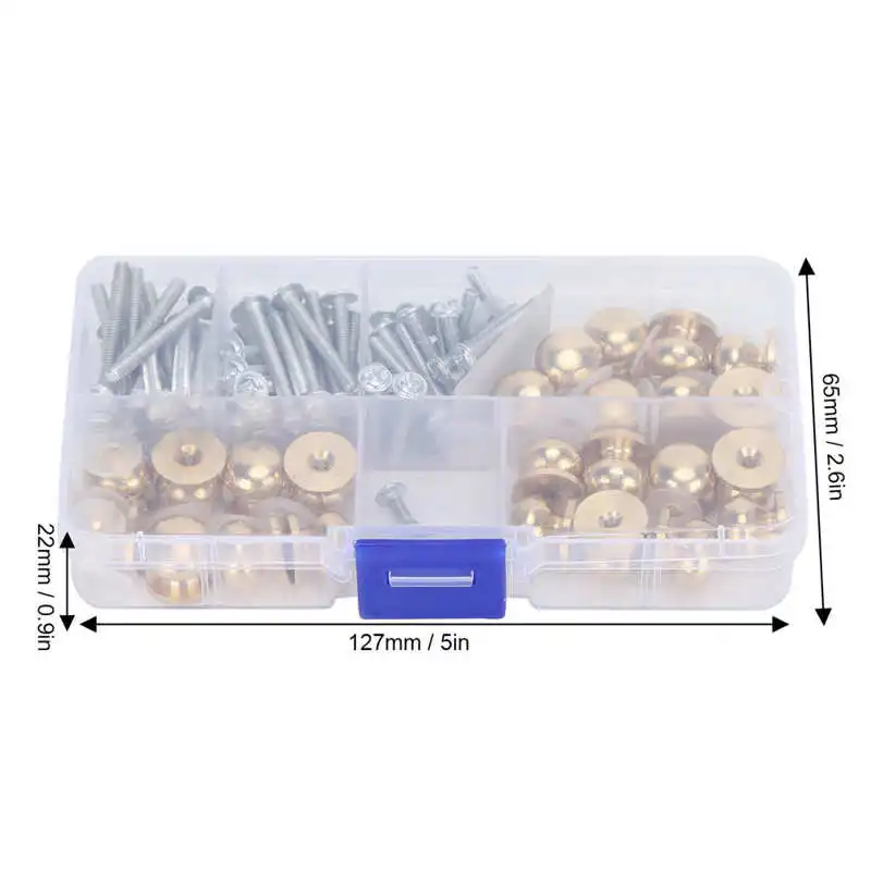 

Nail Rivet Round Head Rivet Screw Craft Supplies with Screw Luggage Accessories for Handbag Shells for DIY Wallets for Toy