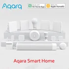 Набор датчиков для умного дома Xiaomi Aqara Hub M1S, Беспроводной Выключатель Zigbee для управления домом, датчик влажности, движение воды, дистанционное управление